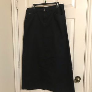 Mango black maxi cargo skirt